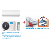 Klima uređaj Midea Xtreme Save Pro MSAGBU-12HRFN8/MOX230-12HFN8, 3.51kw, Wi-Fi, Inverter, 2 grijača u vanjskoj jedinici  SA MONTAŽOM